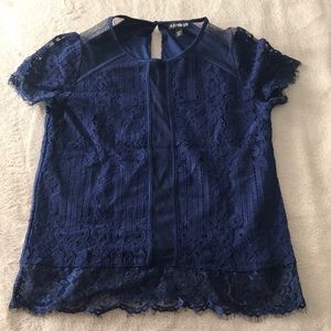 Express navy blue blouse